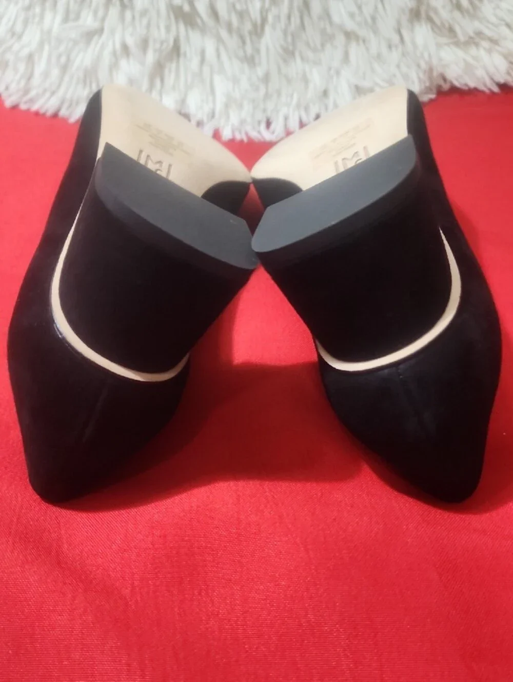 J. McLaughlin Cassey Black Suede Low Block Heel Pumps